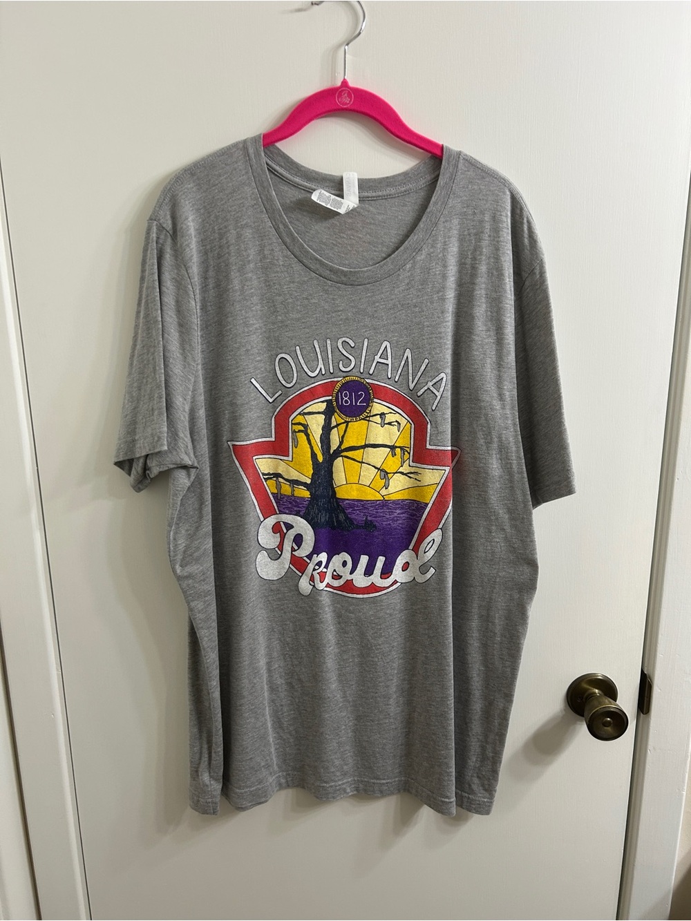 Mr P’s T Louisiana Proud Gray Graphic Tee